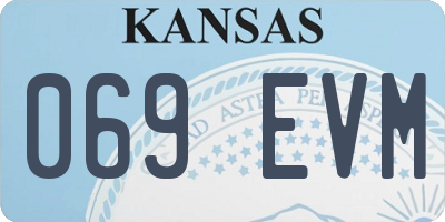 KS license plate 069EVM