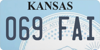 KS license plate 069FAI