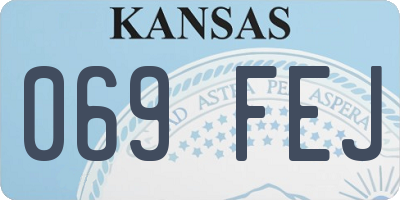 KS license plate 069FEJ