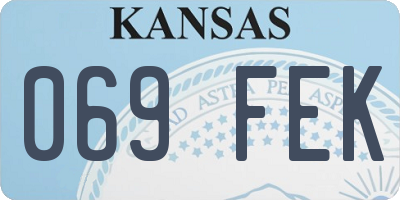 KS license plate 069FEK
