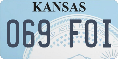 KS license plate 069FOI