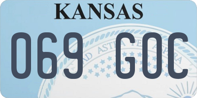 KS license plate 069GOC