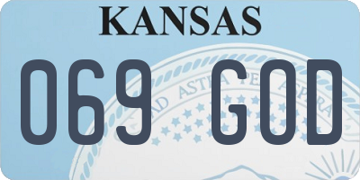 KS license plate 069GOD