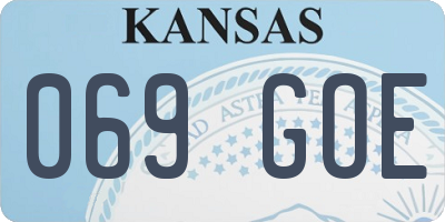 KS license plate 069GOE