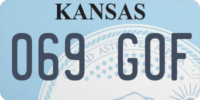 KS license plate 069GOF