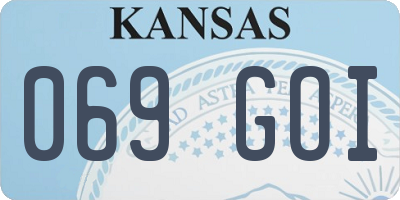 KS license plate 069GOI