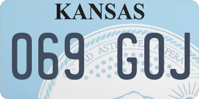 KS license plate 069GOJ