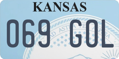 KS license plate 069GOL