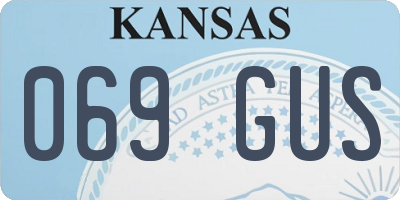 KS license plate 069GUS