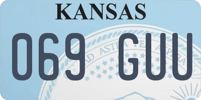 KS license plate 069GUU