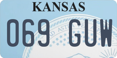 KS license plate 069GUW