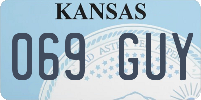 KS license plate 069GUY