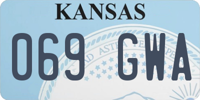 KS license plate 069GWA
