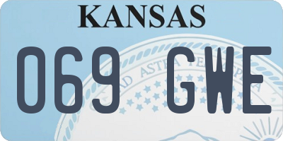 KS license plate 069GWE