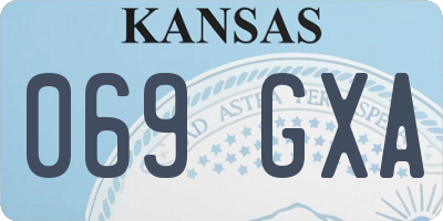 KS license plate 069GXA