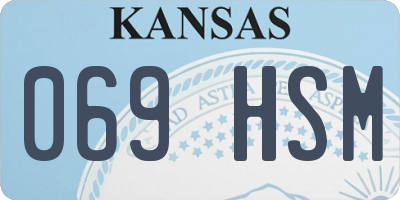 KS license plate 069HSM