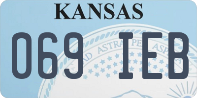 KS license plate 069IEB