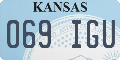 KS license plate 069IGU