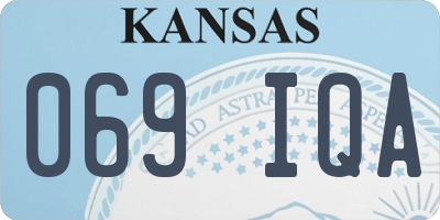 KS license plate 069IQA