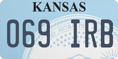 KS license plate 069IRB