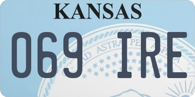 KS license plate 069IRE