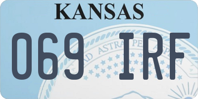 KS license plate 069IRF