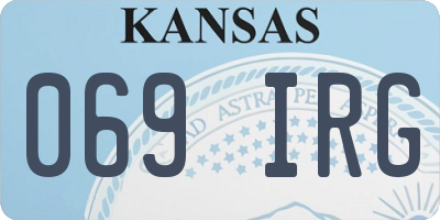 KS license plate 069IRG