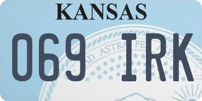 KS license plate 069IRK