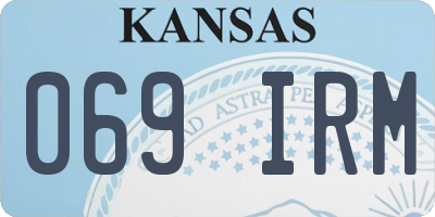 KS license plate 069IRM