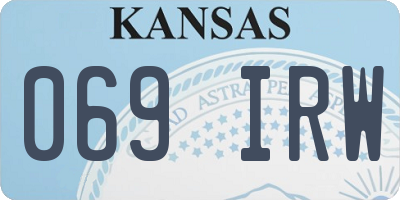 KS license plate 069IRW