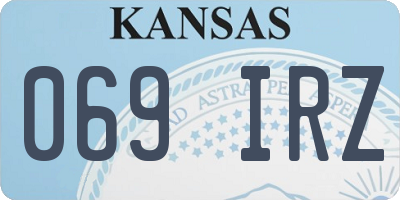 KS license plate 069IRZ