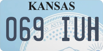 KS license plate 069IUH