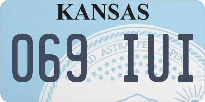 KS license plate 069IUI
