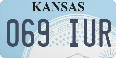 KS license plate 069IUR
