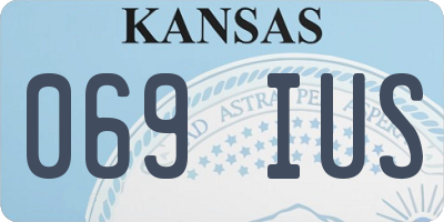 KS license plate 069IUS