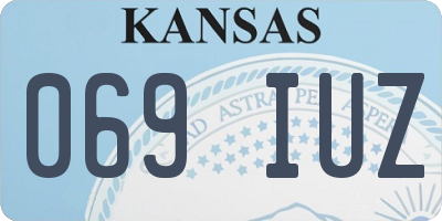KS license plate 069IUZ