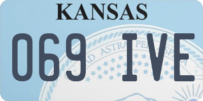 KS license plate 069IVE
