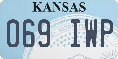 KS license plate 069IWP