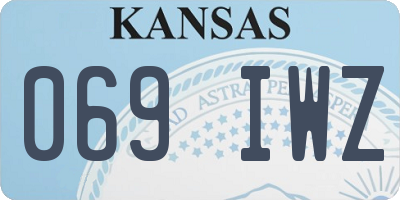 KS license plate 069IWZ