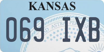 KS license plate 069IXB