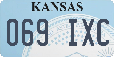 KS license plate 069IXC