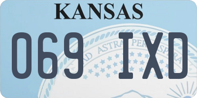 KS license plate 069IXD