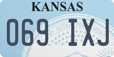 KS license plate 069IXJ