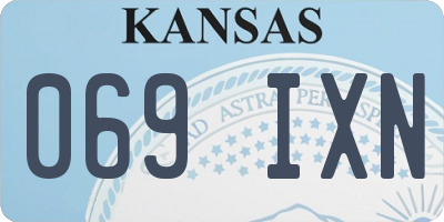 KS license plate 069IXN