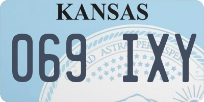 KS license plate 069IXY