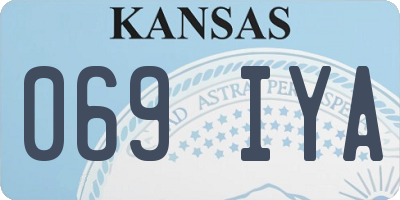 KS license plate 069IYA