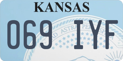 KS license plate 069IYF