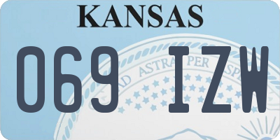 KS license plate 069IZW