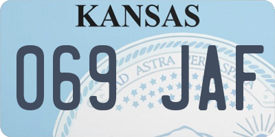 KS license plate 069JAF