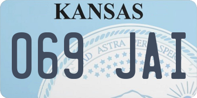 KS license plate 069JAI